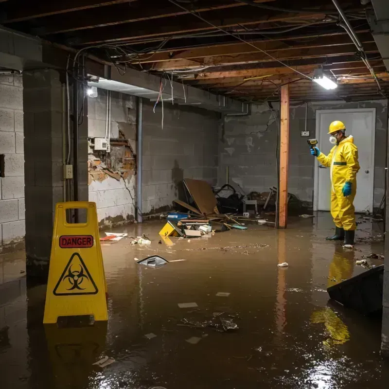 Flooded Basement Electrical Hazard in Ohioville, PA Property